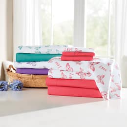 2-Pack Butterfly Sentiments Microfiber Sheet Set, , large