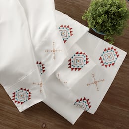 Southwest Embroidered Microfiber Sheet Set, , large